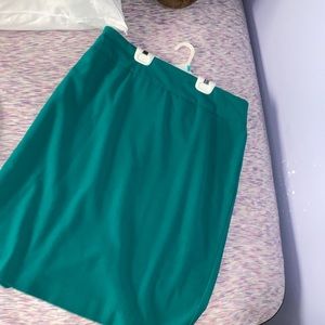 Teal business casual skirt